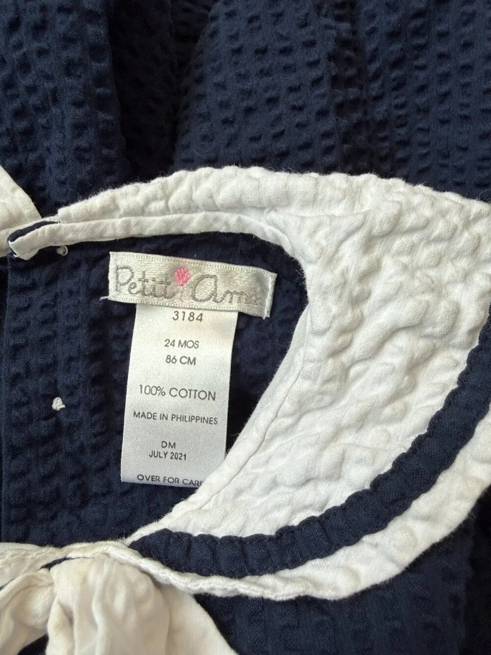 Petit Ami navy sailboat dress baby girls 24 months red white and blue nautical